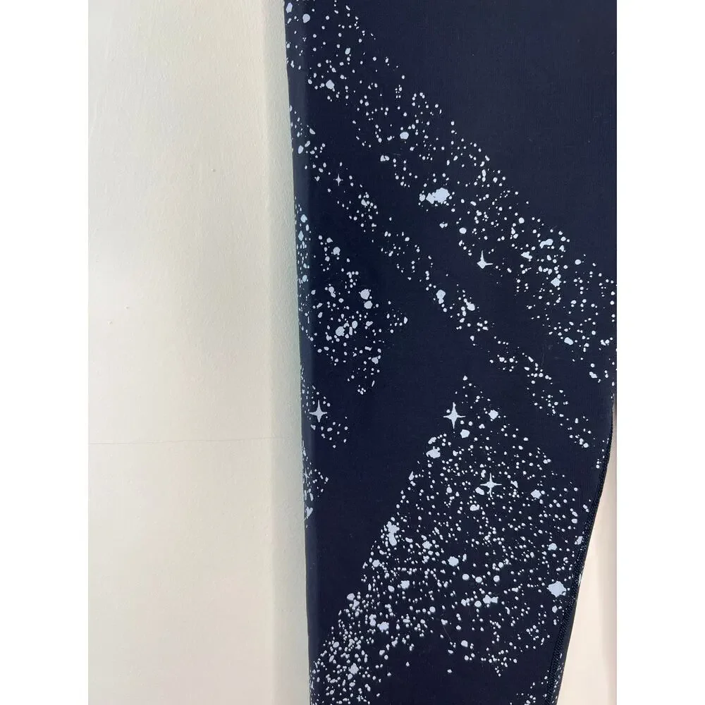 Ivivva Girls Black Diamond Moon Rhythmic Luxtreme Tights Leggings Size 12 XS S